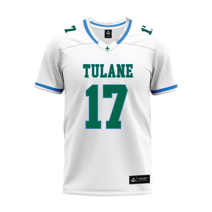 Tulane - NCAA Football : Dallas Winner-Johnson - White Premium Football Jersey-0