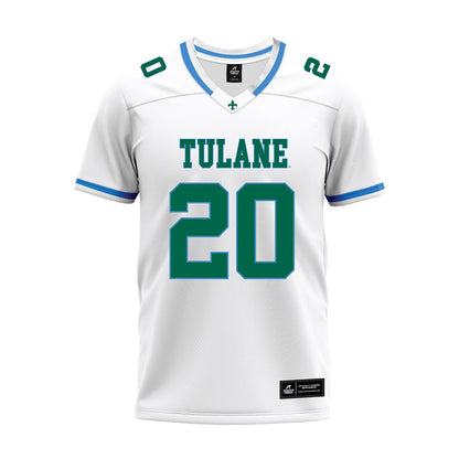Tulane - NCAA Football : Arnold Barnes - White Premium Football Jersey-0