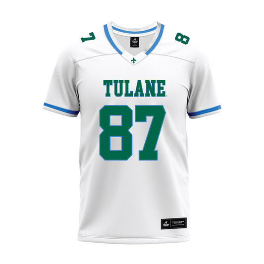 Tulane - NCAA Football : Cameron Roberts - White Premium Football Jersey-0