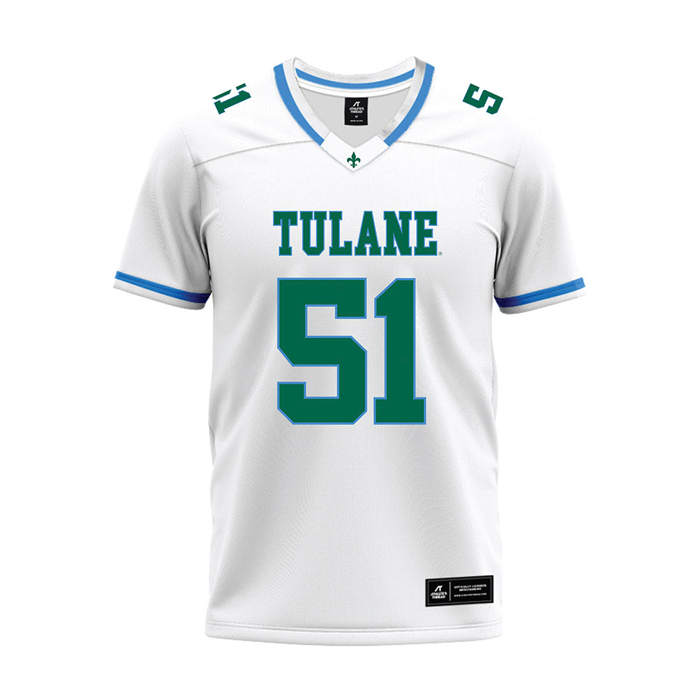 Tulane - NCAA Football : John Stivers - White Premium Football Jersey-0