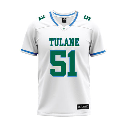 Tulane - NCAA Football : John Stivers - White Premium Football Jersey-0