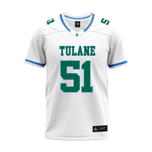 Tulane - NCAA Football : John Stivers - White Premium Football Jersey-0