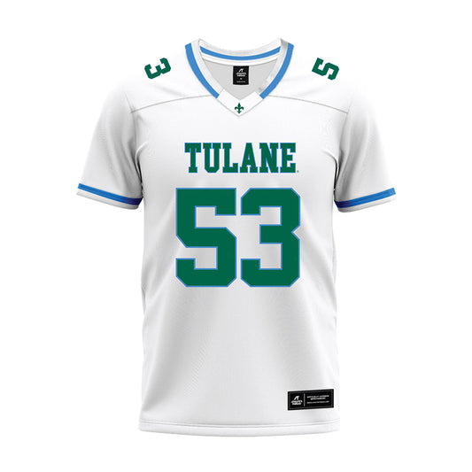 Tulane - NCAA Football : Zachary Billings - White Premium Football Jersey-0