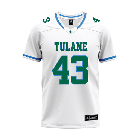 Tulane - NCAA Football : Grayson McPherson - White Premium Football Jersey-0