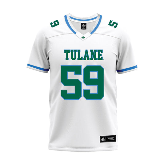 Tulane - NCAA Football : Phoenix Derichsweiler - White Premium Football Jersey-0