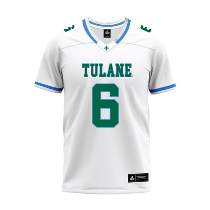 Tulane - NCAA Football : Shazz Preston - White Premium Football Jersey-0