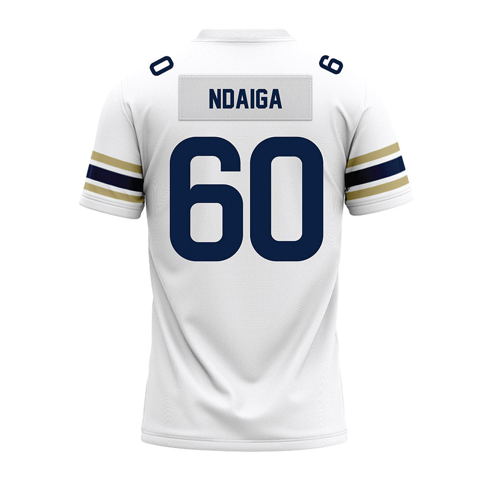 Akron - NCAA Football : Jeremiah Ndaiga - White Premium Football Jersey-1