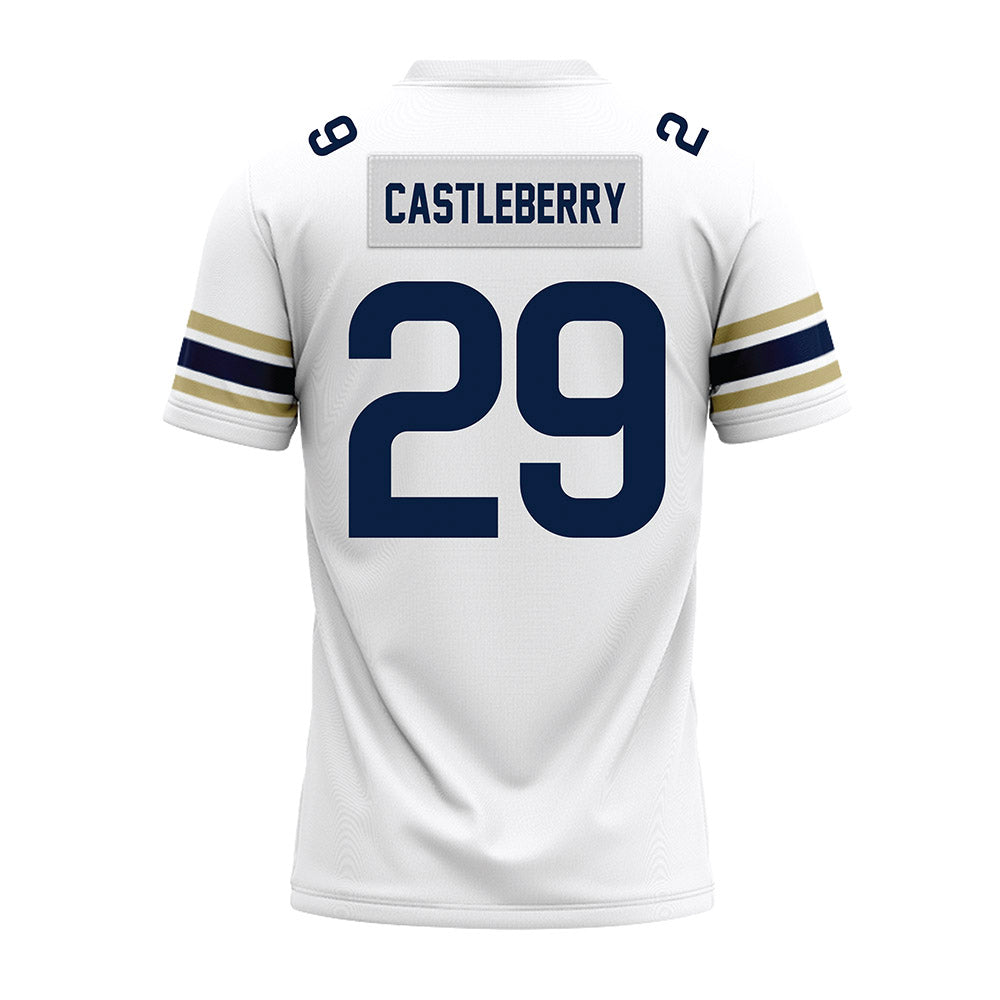 Akron - NCAA Football : Jordan Castleberry - White Premium Football Jersey-1