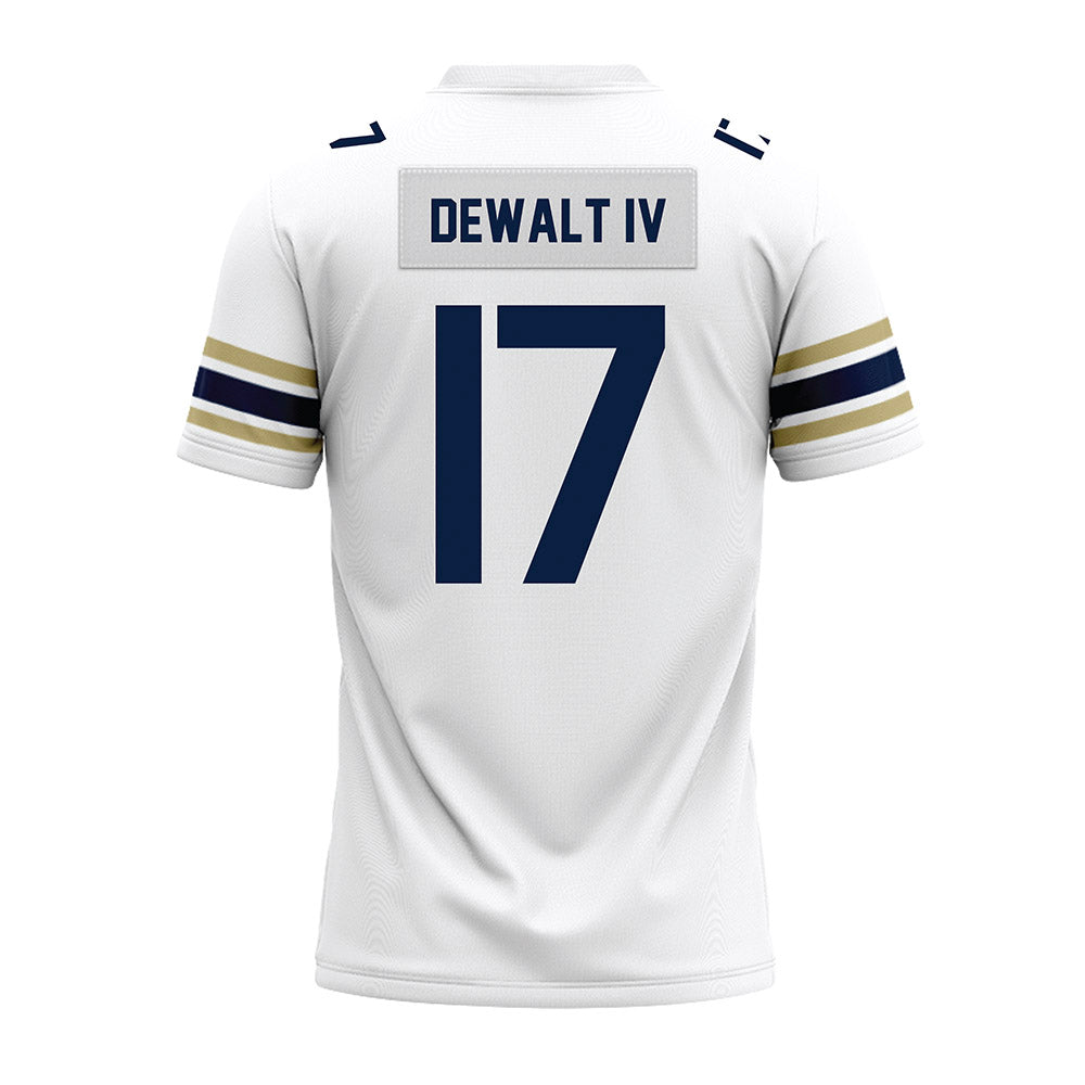 Akron - NCAA Football : Malcolm Dewalt IV - White Premium Football Jersey-1