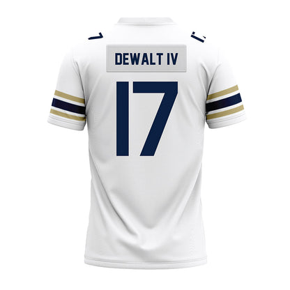 Akron - NCAA Football : Malcolm Dewalt IV - White Premium Football Jersey-1