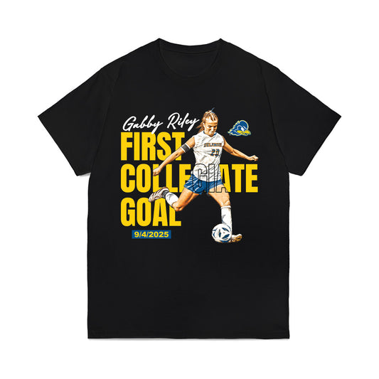Delaware - NCAA Women's Soccer : Gabby Riley - First Collegiate Goal! Comfort Colors T-Shirt-0