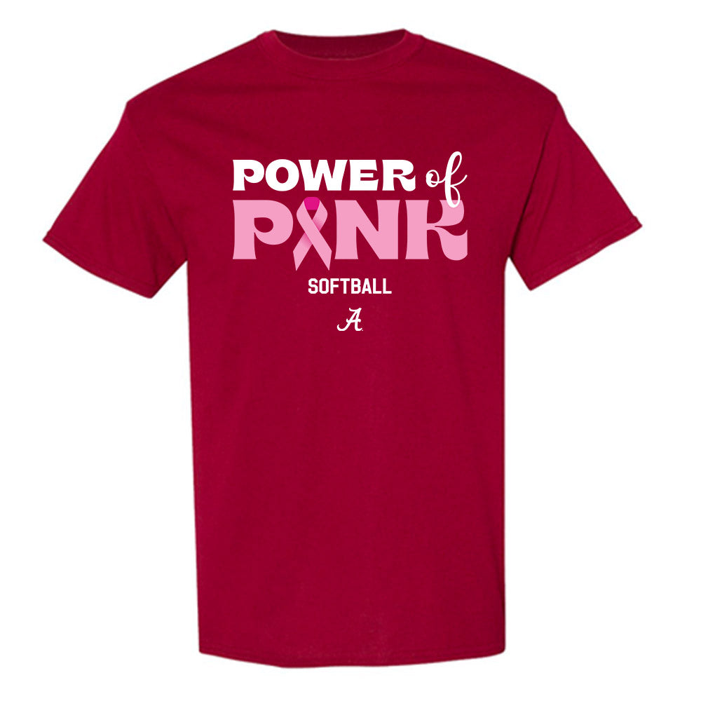 Alabama - NCAA Softball : Kennedy Marceaux - Power of Pink Crimson T-Shirt-0