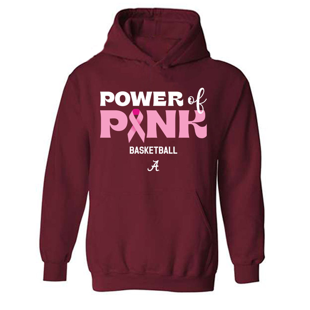 Alabama - NCAA Men's Basketball : Aiden Sherrell - Power of Pink Crimson Hooded Sweatshirt-0