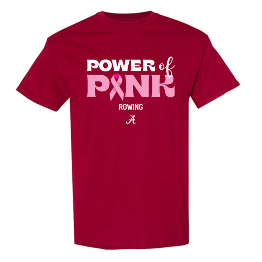 Alabama - NCAA Women's Rowing : Mary Czaja - Power of Pink Crimson T-Shirt-0