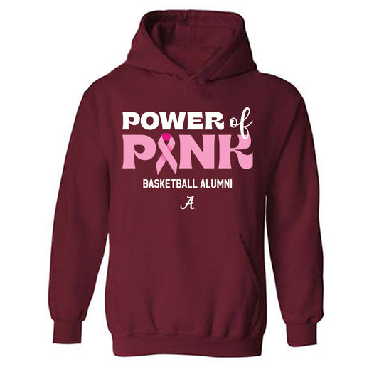 Alabama - Men's Basketball Alumni : Chris Hines - Power of Pink Crimson Hooded Sweatshirt-0