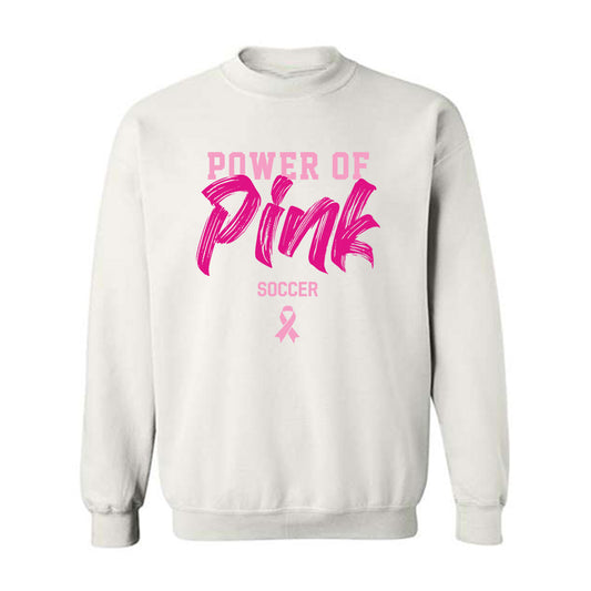 Alabama - NCAA Women's Soccer : Power of Pink Alternate White Crewneck Sweatshirt-0