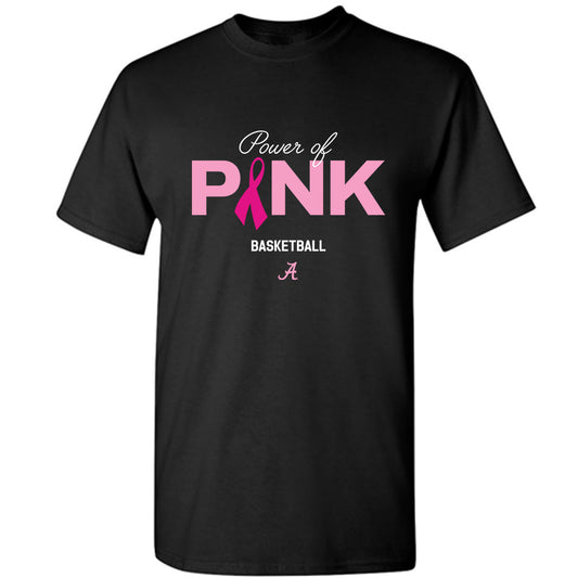 Alabama - NCAA Women's Basketball : Power of Pink Alternate Black T-Shirt-0