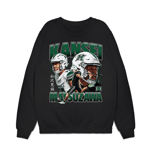 Hawaii - NCAA Football : Kansei Matsuzawa - Collage Premium Crewneck Sweatshirt-0