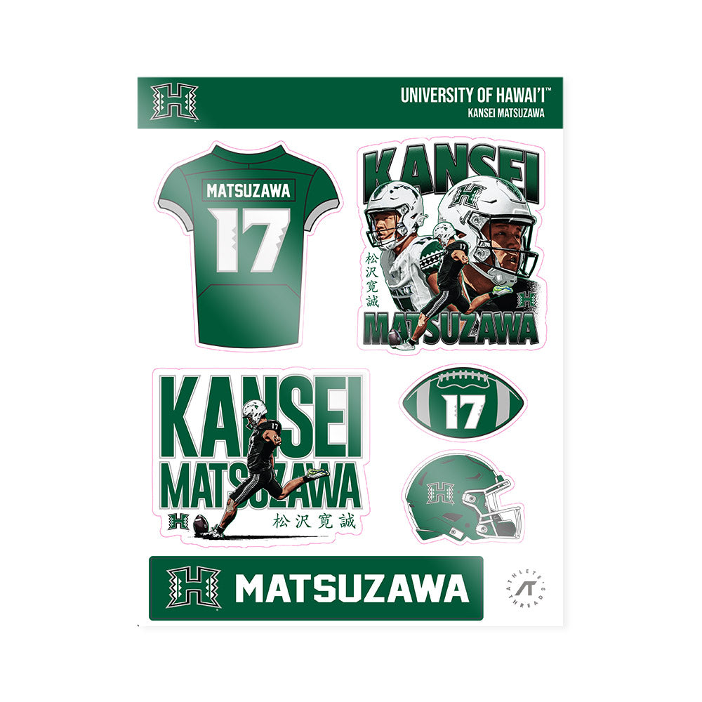 Hawaii - NCAA Football : Kansei Matsuzawa - Sticker Sheet-0