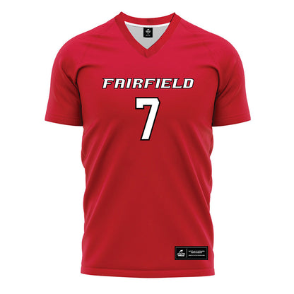 Fairfield - NCAA Women's Soccer : Ella Pisani - Red Soccer Jersey-0
