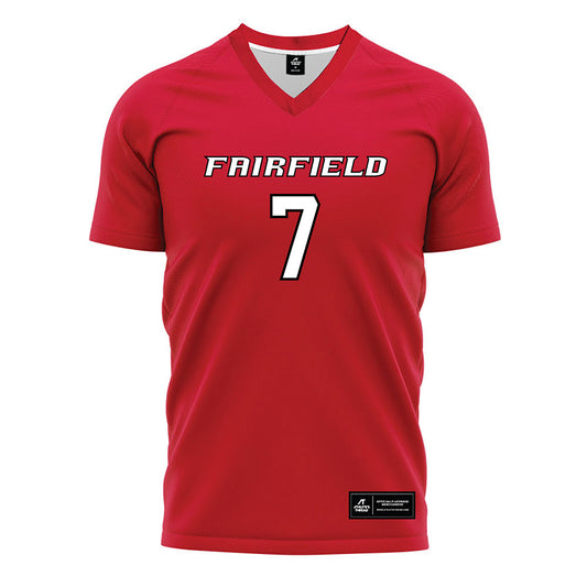 Fairfield - NCAA Women's Soccer : Ella Pisani - Red Soccer Jersey-0