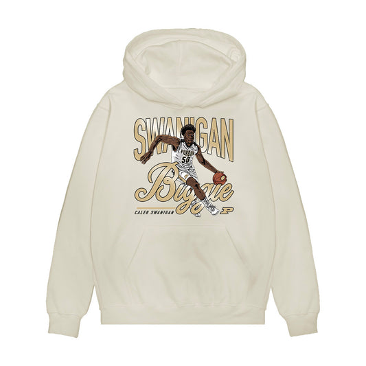 Purdue - NCAA Men's Basketball Legends : Caleb Swanigan - Caricature Premium Hooded Sweatshirt-0