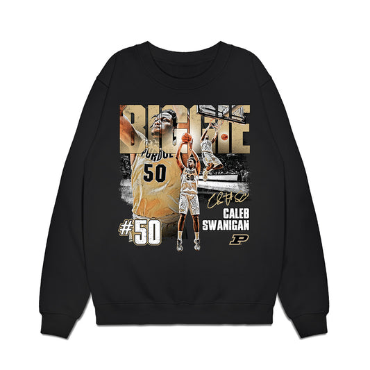 Purdue - NCAA Men's Basketball Legends : Caleb Swanigan - Collage Premium Crewneck Sweatshirt-0