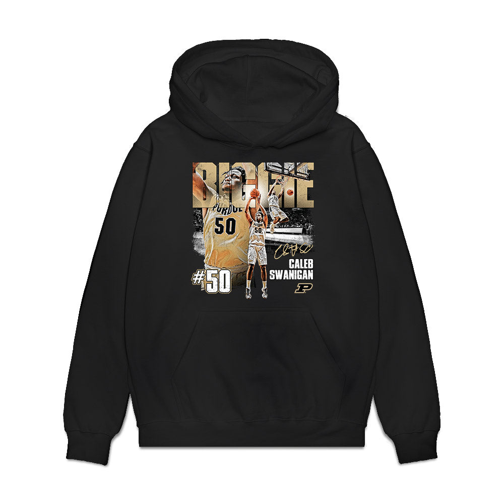 Purdue - NCAA Men's Basketball Legends : Caleb Swanigan - Collage Premium Hooded Sweatshirt-0