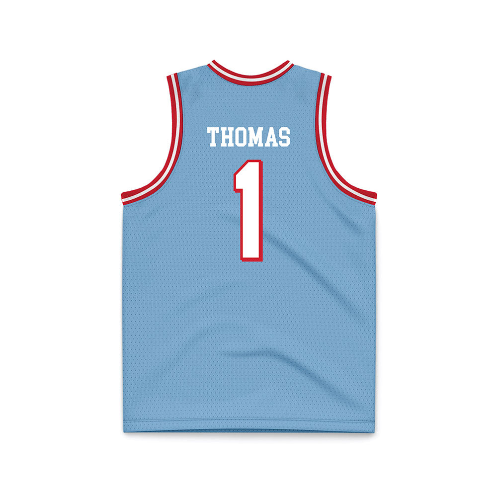 Dayton - NCAA Men's Basketball : Malcolm Thomas - Chapel Blue Basketball Jersey-1