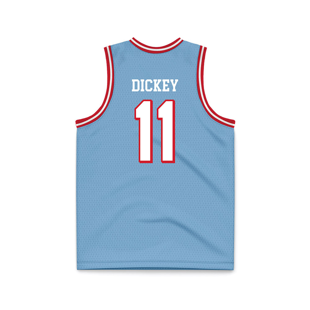 Dayton - NCAA Men's Basketball : Evan Dickey - Chapel Blue Basketball Jersey-1