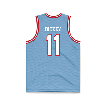 Dayton - NCAA Men's Basketball : Evan Dickey - Chapel Blue Basketball Jersey-1