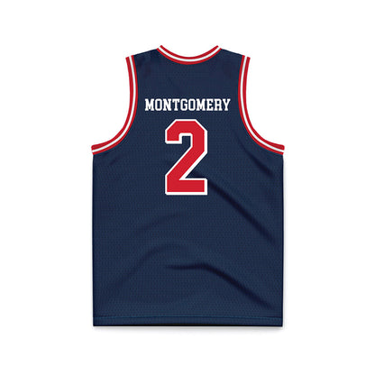 Dayton - NCAA Men's Basketball : De'Shayne Montgomery - Blue Basketball Jersey-1