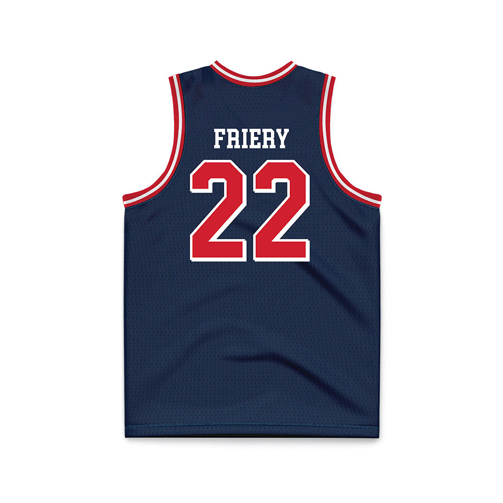 Dayton - NCAA Men's Basketball : Damon Friery - Blue Basketball Jersey-1