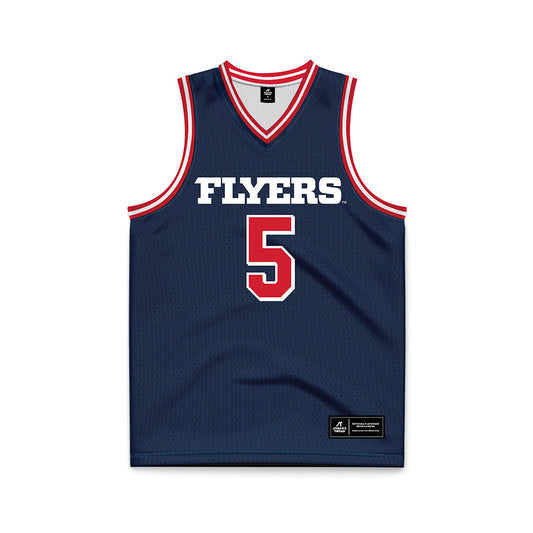 Dayton - NCAA Men's Basketball : Adam Njie Jr. - Blue Basketball Jersey-0
