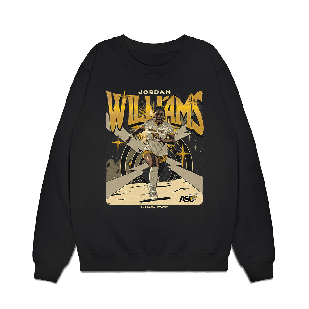 Alabama State - NCAA Women's Soccer : Jordan Williams - Graphic Tee Premium Crewneck Sweatshirt-0