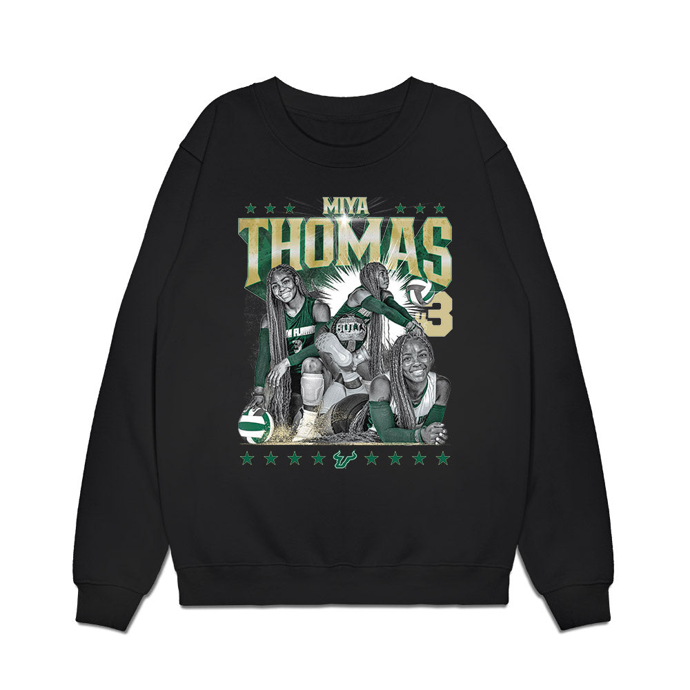 USF - NCAA Women's Volleyball : Miya Thomas - Collage Premium Crewneck Sweatshirt-0