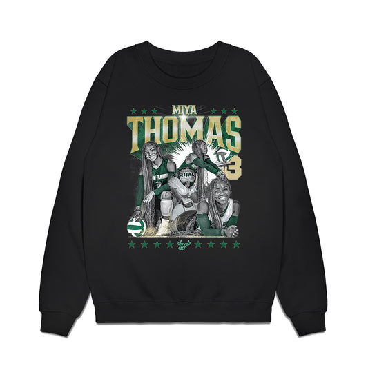 USF - NCAA Women's Volleyball : Miya Thomas - Collage Premium Crewneck Sweatshirt-0