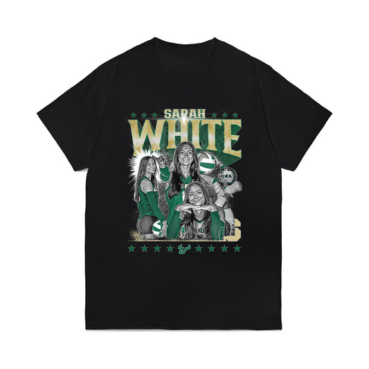 USF - NCAA Women's Volleyball : Sarah White - Collage Comfort Colors T-Shirt-0