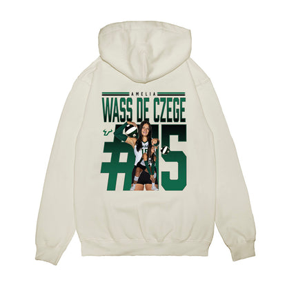 USF - NCAA Women's Volleyball : Amelia Wass de Czege - Collage Premium Hooded Sweatshirt-1