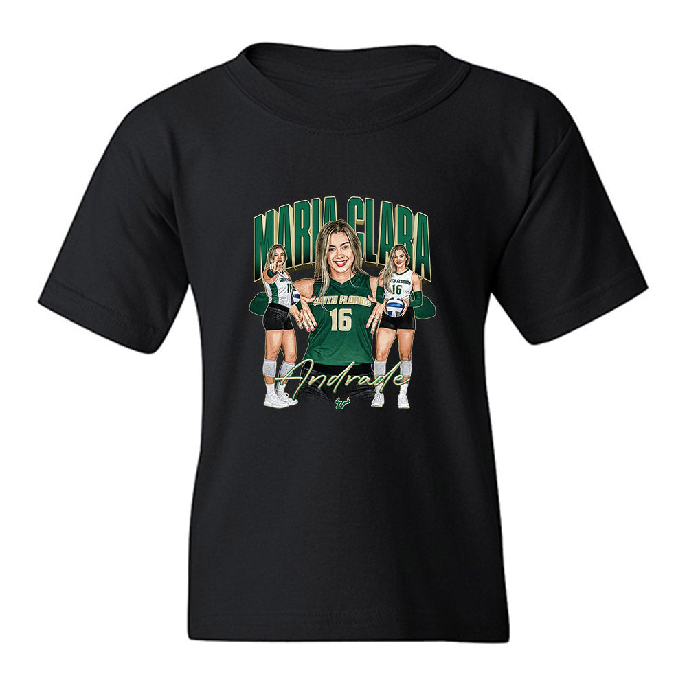 USF - NCAA Women's Volleyball : Maria Clara Andrade - Collage Youth T-Shirt-0