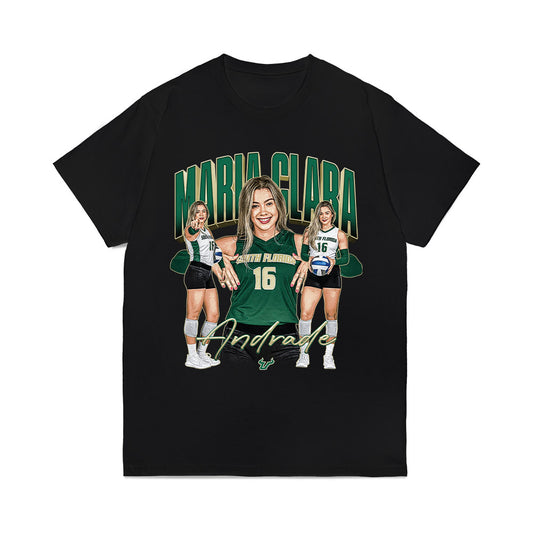USF - NCAA Women's Volleyball : Maria Clara Andrade - Collage Comfort Colors T-Shirt-0