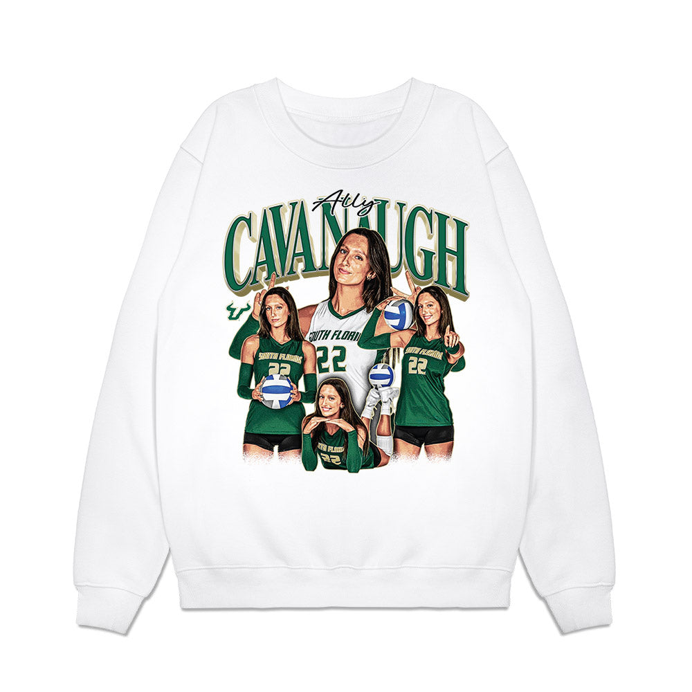 USF - NCAA Women's Volleyball : Ally Cavanaugh - Collage Premium Crewneck Sweatshirt-0