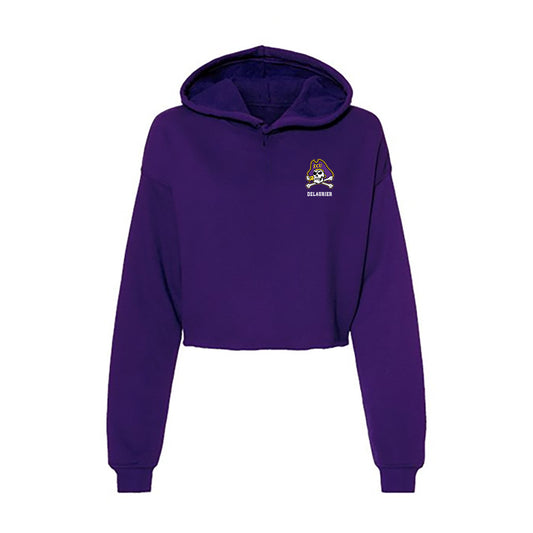 East Carolina - NCAA Men's Basketball : Eli DeLaurier - Classic Shersey Women's Crop Fleece Hoodie-0