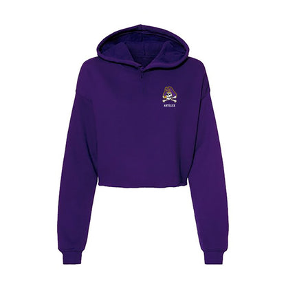 East Carolina - NCAA Baseball : Brett Antolick - Classic Shersey Women's Crop Fleece Hoodie-0