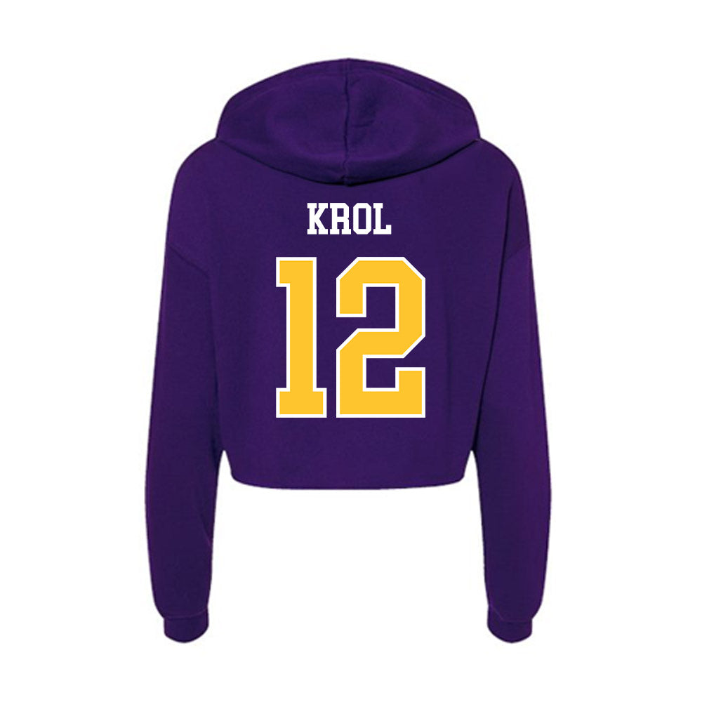 East Carolina - NCAA Softball : Jenna Krol - Classic Shersey Women's Crop Fleece Hoodie-1