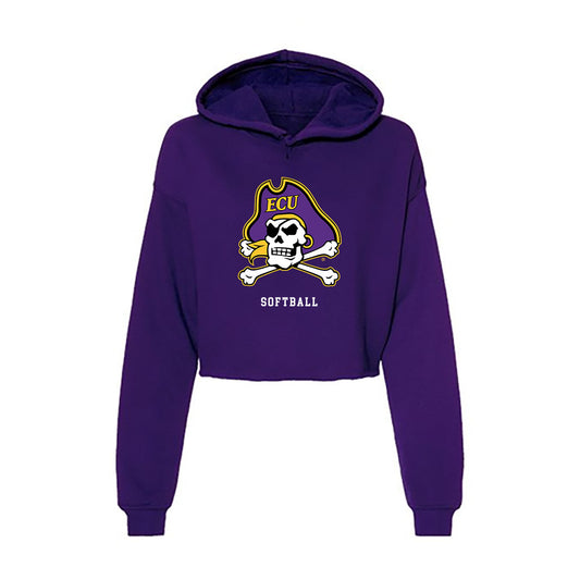 East Carolina - NCAA Softball : Ella Tracy - Classic Shersey Women's Crop Fleece Hoodie-0
