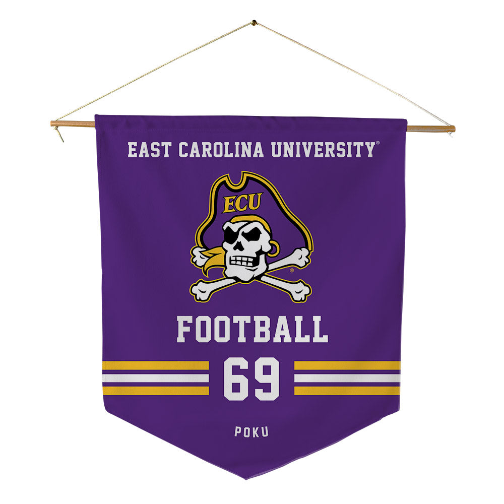 East Carolina - NCAA Football : Emmanuel Poku - Pennant - 18" x 21"-0