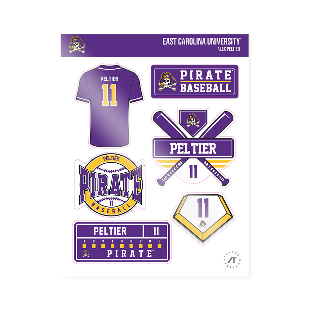 East Carolina - NCAA Baseball : Alex Peltier - Sticker Sheet-0