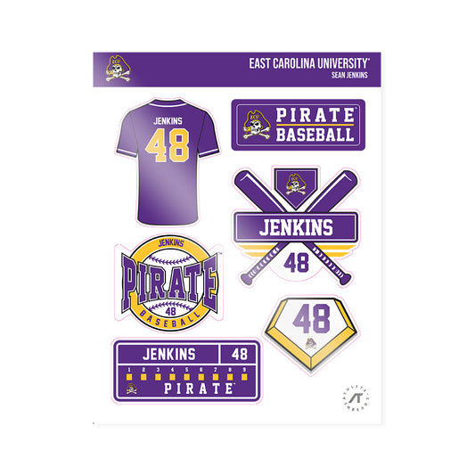 East Carolina - NCAA Baseball : Sean Jenkins - Sticker Sheet-0