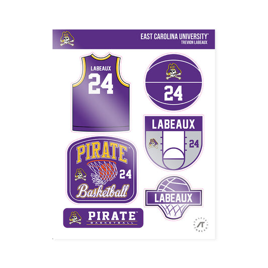 East Carolina - NCAA Men's Basketball : Trevion LaBeaux - Sticker Sheet-0